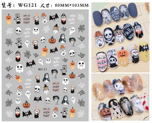 Load image into Gallery viewer, Nail Art Stickers Accessoires Halloween Nails Art Manicure Terug Lijm Decal Decoraties Stickers Voor Nagels Tips Beauty Sticker