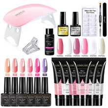 Load image into Gallery viewer, Nail Set With Nail Lamp Nail Dryer Nail Drill Machine Manicure Set Kit Polygels Nail Gel Polish Set Soak-off Nail Art Tools Sets