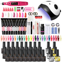Load image into Gallery viewer, Nail Set With Nail Lamp Nail Dryer Nail Drill Machine Manicure Set Kit Polygels Nail Gel Polish Set Soak-off Nail Art Tools Sets