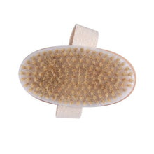 Load image into Gallery viewer, Natural Boar Bristles Dry Body Brush Wooden Oval Shower Bath Brushes Exfoliating Massage Cellulite Treatment Blood Circulation