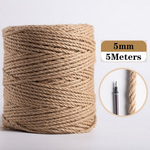 Load image into Gallery viewer, Natural Jute Rope Cord Twine Ribbon Craft DIY Wedding Jute String Thread Handmade Sewing Party Christmas Home Decortion 1mm-10mm