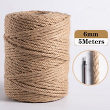 Load image into Gallery viewer, Natural Jute Rope Cord Twine Ribbon Craft DIY Wedding Jute String Thread Handmade Sewing Party Christmas Home Decortion 1mm-10mm