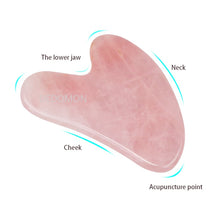 Load image into Gallery viewer, Natural Rose Jade Gouache Scraper Face Lift Massager for Face Gua Sha Board Skin Face Relax Sliming Beauty Eye Neck Thin Lift