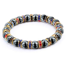 Load image into Gallery viewer, Natural Hematite Beads Bracelets Men No-Magnetic Health Protection Women Jewelry Charm Crystal Stone Stretch Bracelet Bangle