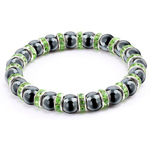 Load image into Gallery viewer, Natural Hematite Beads Bracelets Men No-Magnetic Health Protection Women Jewelry Charm Crystal Stone Stretch Bracelet Bangle