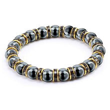 Load image into Gallery viewer, Natural Hematite Beads Bracelets Men No-Magnetic Health Protection Women Jewelry Charm Crystal Stone Stretch Bracelet Bangle