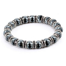 Load image into Gallery viewer, Natural Hematite Beads Bracelets Men No-Magnetic Health Protection Women Jewelry Charm Crystal Stone Stretch Bracelet Bangle