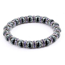 Load image into Gallery viewer, Natural Hematite Beads Bracelets Men No-Magnetic Health Protection Women Jewelry Charm Crystal Stone Stretch Bracelet Bangle