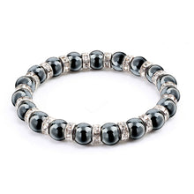 Load image into Gallery viewer, Natural Hematite Beads Bracelets Men No-Magnetic Health Protection Women Jewelry Charm Crystal Stone Stretch Bracelet Bangle