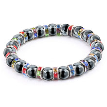 Load image into Gallery viewer, Natural Hematite Beads Bracelets Men No-Magnetic Health Protection Women Jewelry Charm Crystal Stone Stretch Bracelet Bangle