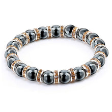 Load image into Gallery viewer, Natural Hematite Beads Bracelets Men No-Magnetic Health Protection Women Jewelry Charm Crystal Stone Stretch Bracelet Bangle