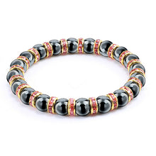 Load image into Gallery viewer, Natural Hematite Beads Bracelets Men No-Magnetic Health Protection Women Jewelry Charm Crystal Stone Stretch Bracelet Bangle
