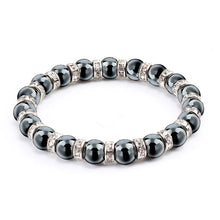 Load image into Gallery viewer, Natural Hematite Beads Bracelets Men No-Magnetic Health Protection Women Jewelry Charm Crystal Stone Stretch Bracelet Bangle