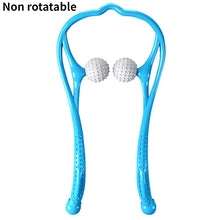 Load image into Gallery viewer, Neck Massager Therapy Neck and Shoulder Dual Trigger Point Roller Self-Massage Tool Relieve Hand Pressure Deep Massage