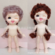 Load image into Gallery viewer, New 16cm BJD Doll 13 Jointed Dolls Cute Angry Wink Face Short Hair Doll with Shoes Nude Body for Girls DIY Toys