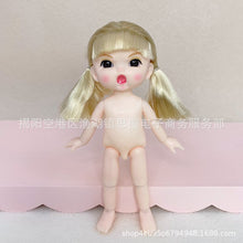 Load image into Gallery viewer, New 16cm BJD Doll 13 Jointed Dolls Cute Angry Wink Face Short Hair Doll with Shoes Nude Body for Girls DIY Toys