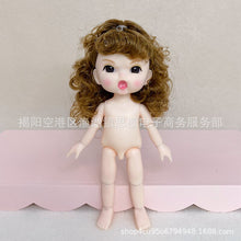 Load image into Gallery viewer, New 16cm BJD Doll 13 Jointed Dolls Cute Angry Wink Face Short Hair Doll with Shoes Nude Body for Girls DIY Toys