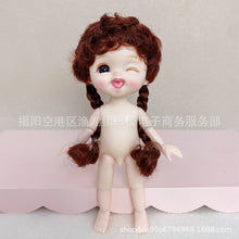Load image into Gallery viewer, New 16cm BJD Doll 13 Jointed Dolls Cute Angry Wink Face Short Hair Doll with Shoes Nude Body for Girls DIY Toys