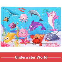 Load image into Gallery viewer, 30pcs Jigsaw Puzzle Kids Wooden Toys Cartoon Animal Wood Puzzle Board Early Learning Baby Educational Toys for Children