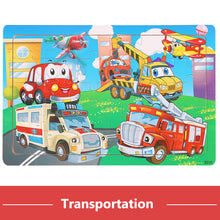 Load image into Gallery viewer, 30pcs Jigsaw Puzzle Kids Wooden Toys Cartoon Animal Wood Puzzle Board Early Learning Baby Educational Toys for Children