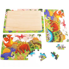 Load image into Gallery viewer, 30pcs Jigsaw Puzzle Kids Wooden Toys Cartoon Animal Wood Puzzle Board Early Learning Baby Educational Toys for Children