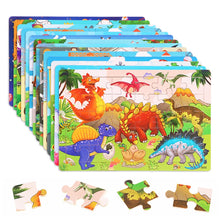 Load image into Gallery viewer, 30pcs Jigsaw Puzzle Kids Wooden Toys Cartoon Animal Wood Puzzle Board Early Learning Baby Educational Toys for Children