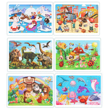 Load image into Gallery viewer, 30pcs Jigsaw Puzzle Kids Wooden Toys Cartoon Animal Wood Puzzle Board Early Learning Baby Educational Toys for Children