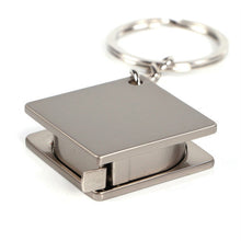 Load image into Gallery viewer, Arrival Measuring Tools Stainless Steel Retractable Ruler Tape Measure Keychain Key Ring Gauging Tools Keyring Pull Ruler