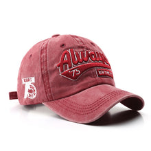 Load image into Gallery viewer, New Fashion Baseball Cap for Women Men Cotton Soft Top Hats Embroidery Letter ALWAYS Summer Sun Caps Casual Snapback Hat Unisex