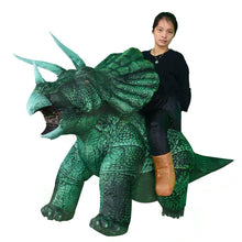 Load image into Gallery viewer, Inflatable Dino T-Rex Spinosaurus Pterosaur Triceratops Adult Velociraptor Costume Mascot Cosplay Halloween Women Man Kid