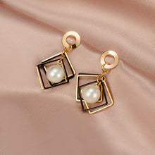 Load image into Gallery viewer, New Korean Statement Earrings for women White Cute Arcylic Geometric Dangle Drop Earings Brincos Trend Fashion Jewelry