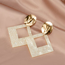 Load image into Gallery viewer, New Korean Statement Earrings for women White Cute Arcylic Geometric Dangle Drop Earings Brincos Trend Fashion Jewelry