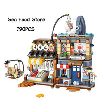 Load image into Gallery viewer, New LOZ Creative Sea Fish Food House Model Building Block MOC Retail Store With Figure Dolls Bricks Sets Boys Toys Kids Gifts