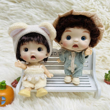 Load image into Gallery viewer, New Mini 1/12 Doll Cute Surprise Face Boy Girl OB11 Doll Blue Green Eyeballs with Clothes 10CM Dolls Toys Gift for Girls