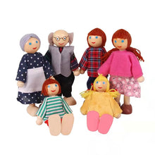 Load image into Gallery viewer, New Kawaii Dolls Cartoon Wooden House Family People Children Pretend Play Eye-Hand Coordination Interesting Toys Gift