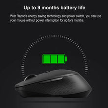 Load image into Gallery viewer, New Rapoo Multi-mode Silent Wireless Mouse with 1600DPI Bluetooth-compatible and 2.4GHz for Three Devices Connection