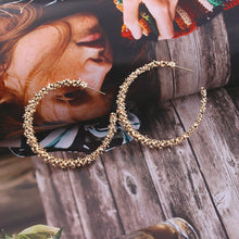 Load image into Gallery viewer, Simple Fashion Trend Round Black Rhinestone Hoop Earrings Geometric Earrings Women Elegant Exquisite Jewelry Gifts Wholesale