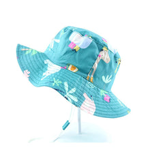 Load image into Gallery viewer, Summer Baby Bucket Hat UV Protection Boys Cap Children Panama Outdoor Beach Girls Sun Hat Cartoon Infant Fisherman Cap