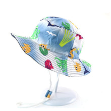 Load image into Gallery viewer, Summer Baby Bucket Hat UV Protection Boys Cap Children Panama Outdoor Beach Girls Sun Hat Cartoon Infant Fisherman Cap