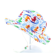 Load image into Gallery viewer, Summer Baby Bucket Hat UV Protection Boys Cap Children Panama Outdoor Beach Girls Sun Hat Cartoon Infant Fisherman Cap
