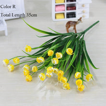Load image into Gallery viewer, Beautiful 25 heads/bouquet mini artificial calla with leaf plastic fake lily Aquatic plants home room decoration flower
