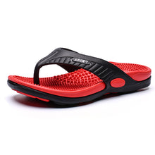 Load image into Gallery viewer, Summer Big Size Youth Slippers Men Massage Non-Slip Cool Outside Flip Flops Breathable Thick-Soled Toe Sandals