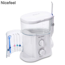 Load image into Gallery viewer, 1000ml Electric Oral Irrigator Teeth Cleaner Care Dental Flosser SPA Water Flosser with Adjustable Pressure+ 7 Pcs Jet