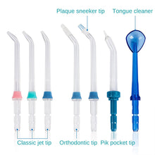 Load image into Gallery viewer, 1000ml Electric Oral Irrigator Teeth Cleaner Care Dental Flosser SPA Water Flosser with Adjustable Pressure+ 7 Pcs Jet