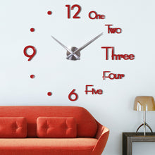 Load image into Gallery viewer, Wall Clock New Large Modern Design Wall Sticker Clock Silent Home Decor Living Room Acrylic Mirror Nordic