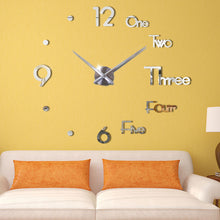 Load image into Gallery viewer, Wall Clock New Large Modern Design Wall Sticker Clock Silent Home Decor Living Room Acrylic Mirror Nordic