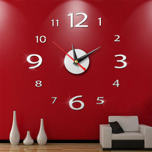 Load image into Gallery viewer, Wall Clock Home Modern Decoration Crystal Mirror Vinyl Art Sticker Digital Display Home Use Art Modern European Style