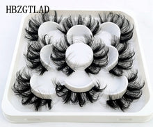 Load image into Gallery viewer, 5 Pairs 25 mm 3d Mink Lashes Bulk Faux with Custom Box Wispy Natural Mink Lashes Pack Short Wholesales Natural False Eyelashes