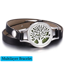 Load image into Gallery viewer, New Tree of Life aromatherapy bracelet Essential Oil Diffuser Bracelet Perfume Locket Leather Bracelets for Women Wristbands