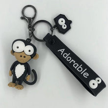 Load image into Gallery viewer, Cartoon Key Chain PVC Zebra Giraffe Funny Toy Keychain Car Key Ring Birthday Gifts For Children